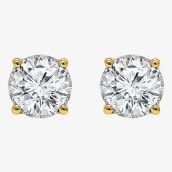 ( I/SI2 ) 2 CT. T.W. Lab-Grown Diamond Sterling Silver or 14K Gold over Silver Round Stud Earrings