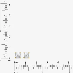 ( I/SI2 ) 1 CT. T.W. Lab-Grown Diamond Sterling Silver or 14K Gold over Silver Princess Stud Earrings