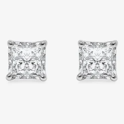 ( I/SI2 ) 1 CT. T.W. Lab-Grown Diamond Sterling Silver or 14K Gold over Silver Princess Stud Earrings