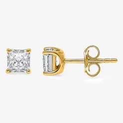 ( I/SI2 ) 1 CT. T.W. Lab-Grown Diamond Sterling Silver or 14K Gold over Silver Princess Stud Earrings