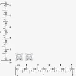 (I/Si2) 1-1/2 CT. T.W. Lab-Grown Diamond Sterling Silver or 14K Gold over Silver Princess Stud Earrings