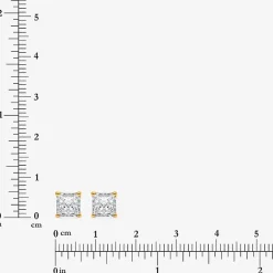 (I/Si2) 1-1/2 CT. T.W. Lab-Grown Diamond Sterling Silver or 14K Gold over Silver Princess Stud Earrings