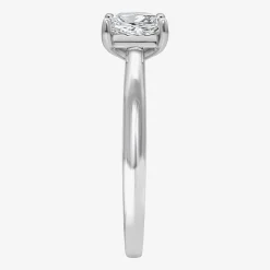 (I / Si2) Womens 1 CT. Lab Grown White Diamond Sterling Silver Solitaire Engagement Ring
