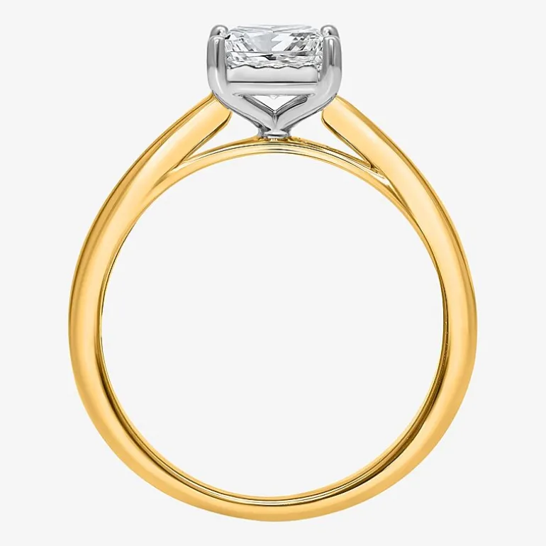 (I / Si2) Womens 1 CT. Lab Grown White Diamond Sterling Silver Solitaire Engagement Ring