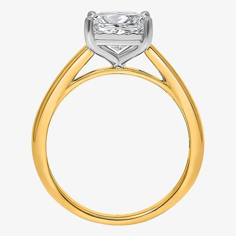 (I / Si2) Womens 2 CT. Lab Grown White Diamond Solitaire Engagement Ring