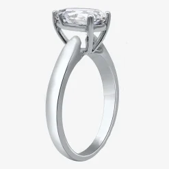 (I / SI2) Womens 2 CT. Lab-Grown White Diamond 14K Gold Pear Solitaire Engagement Ring