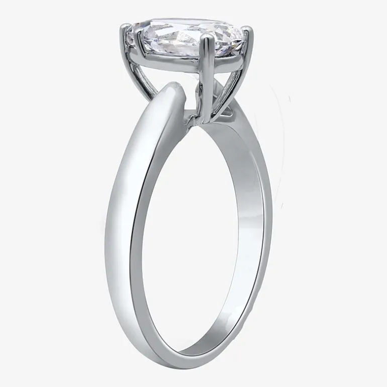 (I / SI2) Womens 2 CT. Lab-Grown White Diamond 14K Gold Pear Solitaire Engagement Ring