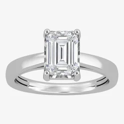 (I / Si2) Womens 2 CT. Lab Grown White Diamond Solitaire Engagement Ring