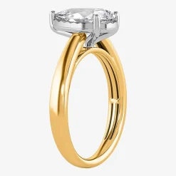 (I / Si2) Womens 2 CT. Lab Grown White Diamond Pear Solitaire Engagement Ring