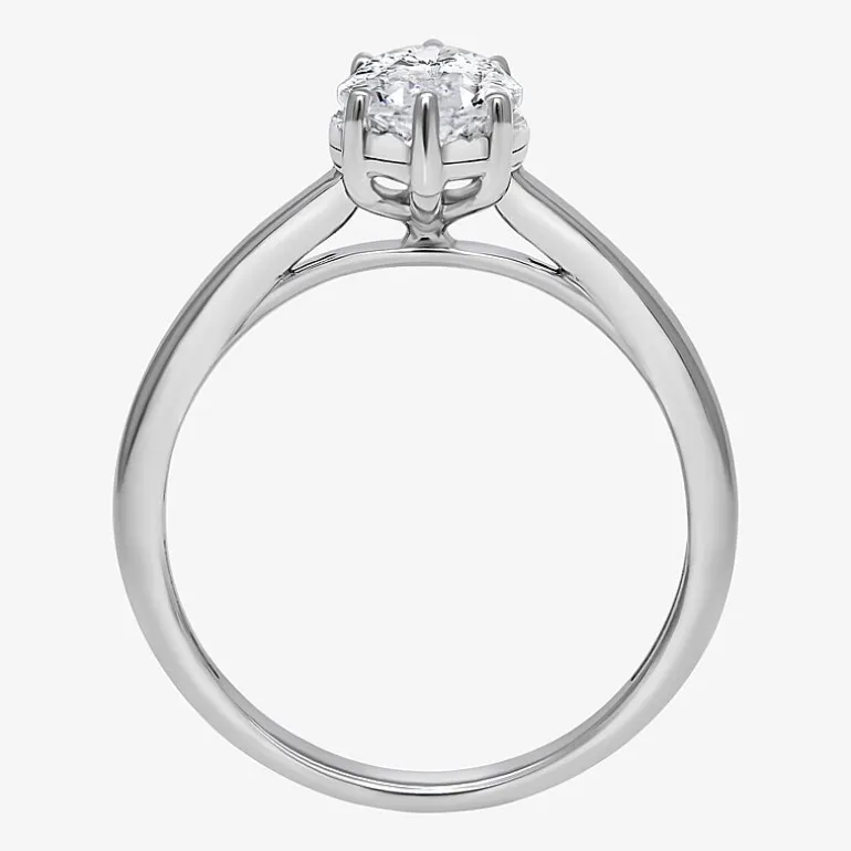 (I / Si2) Womens 2 CT. Lab Grown White Diamond Marquise Solitaire Engagement Ring
