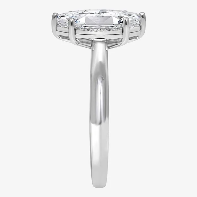 (I / Si2) Womens 2 CT. Lab Grown White Diamond Marquise Solitaire Engagement Ring