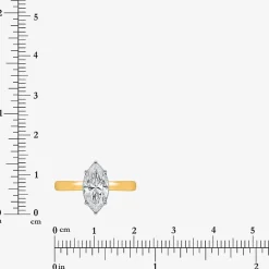 (I / Si2) Womens 2 CT. Lab Grown White Diamond Marquise Solitaire Engagement Ring