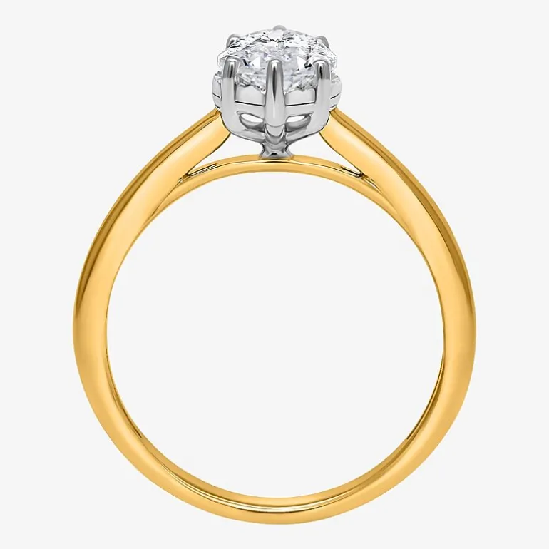 (I / Si2) Womens 2 CT. Lab Grown White Diamond Marquise Solitaire Engagement Ring