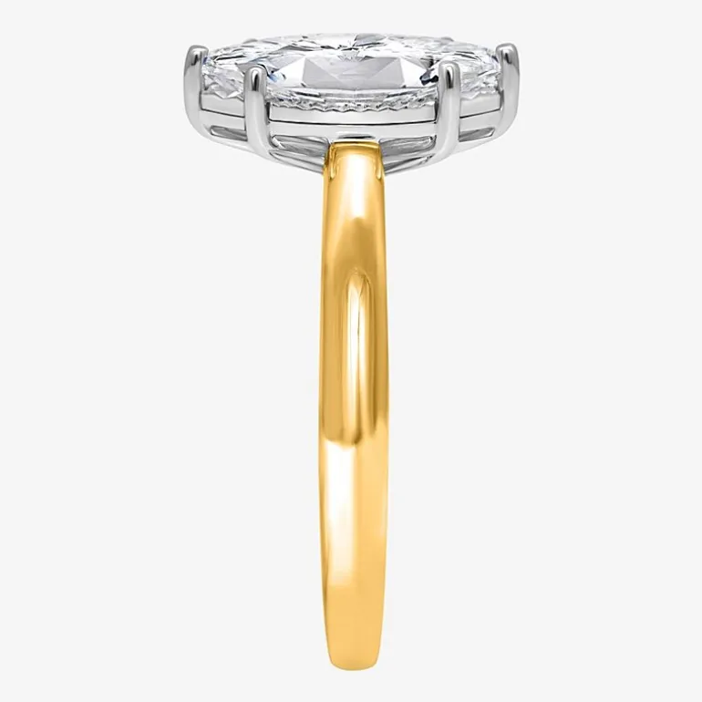 (I / Si2) Womens 2 CT. Lab Grown White Diamond Marquise Solitaire Engagement Ring