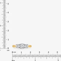 (I / Si2) Womens 1 CT. T.W. Lab Grown White Diamond Sterling Silver Round 3-Stone Engagement Ring