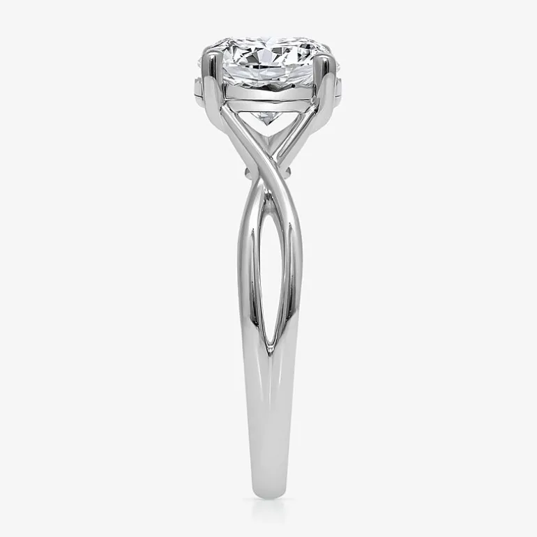 (I / Si2) Womens 2 CT. T.W. Lab Grown White Diamond Sterling Silver Round Solitaire Engagement Ring