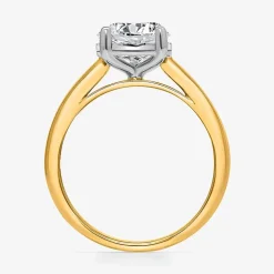 (I / Si2) Womens 2 CT. T.W. Lab Grown White Diamond Sterling Silver Round Solitaire Engagement Ring