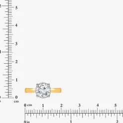 (I / Si2) Womens 2 CT. T.W. Lab Grown White Diamond Sterling Silver Round Solitaire Engagement Ring