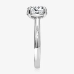 (I / Si2) Womens 2 CT. T.W. Lab Grown White Diamond Sterling Silver Round Solitaire Engagement Ring