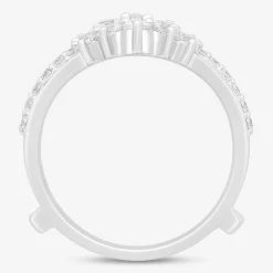 (I / Si2) Womens 1 CT. T.W. Lab Grown White Diamond 14K Gold Ring Guard
