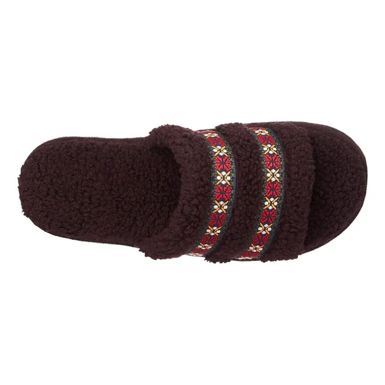 Isotoner Clara Recycled Berber Womens Memory Foam Slip-On Slippers