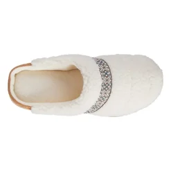 Isotoner Clara Recycled Berber Hoodback Womens Memory Foam Clog Slippers