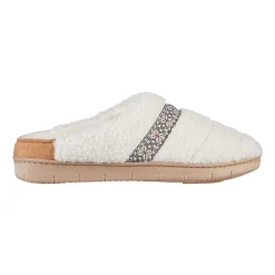Isotoner Clara Recycled Berber Hoodback Womens Memory Foam Clog Slippers