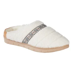 Isotoner Clara Recycled Berber Hoodback Womens Memory Foam Clog Slippers