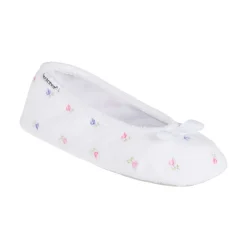Isotoner Microterry Womens Ballerina Slippers