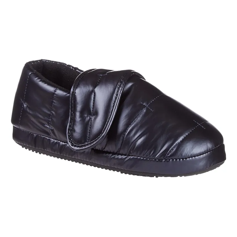 Isotoner Mikaela Nylon Puffer Closedback Womens Memory Foam Slip-On Slippers