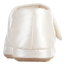 Isotoner Mikaela Nylon Puffer Closedback Womens Memory Foam Slip-On Slippers