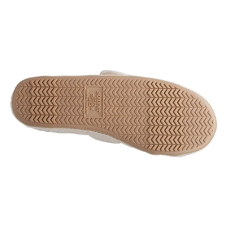 Isotoner Mikaela Nylon Puffer Closedback Womens Memory Foam Slip-On Slippers