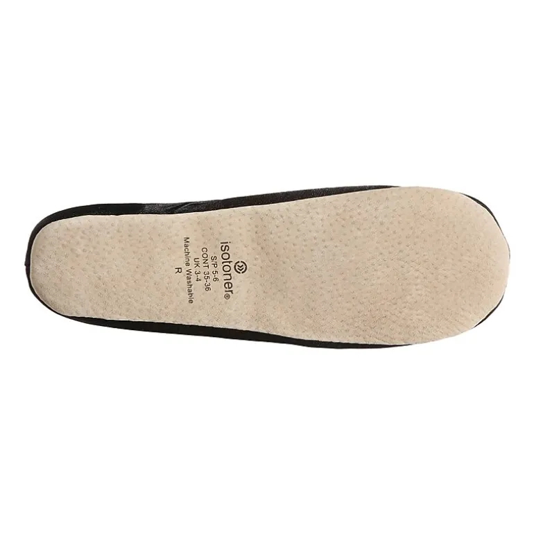 Isotoner Satin Womens Ballerina Slippers