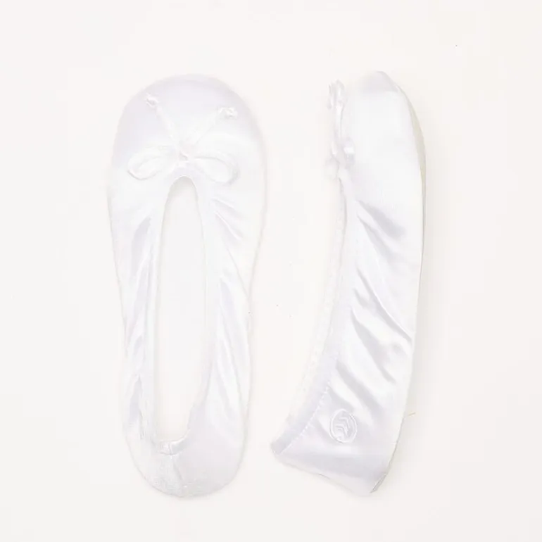 Isotoner Satin Womens Ballerina Slippers