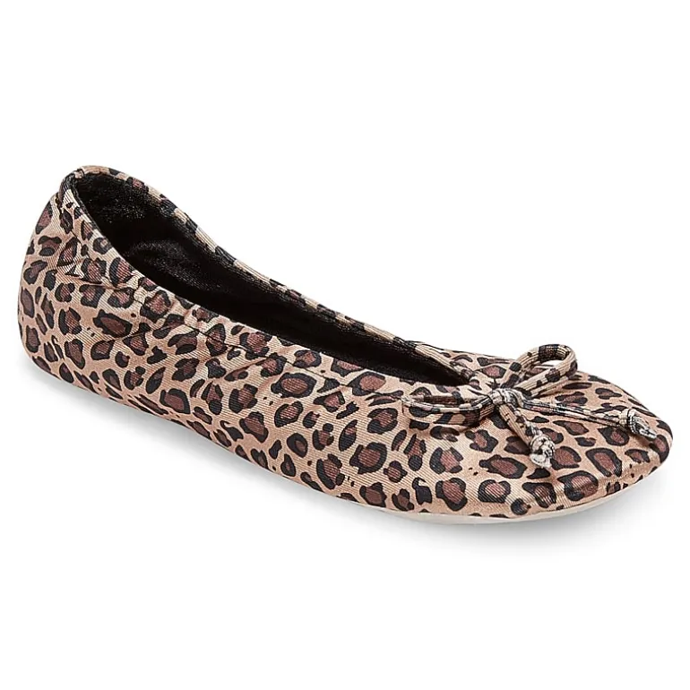 Isotoner Satin Womens Ballerina Slippers