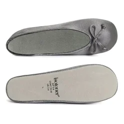 Isotoner Satin Womens Ballerina Slippers