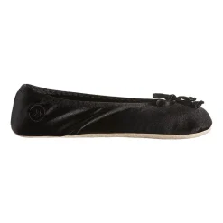Isotoner Satin Womens Ballerina Slippers