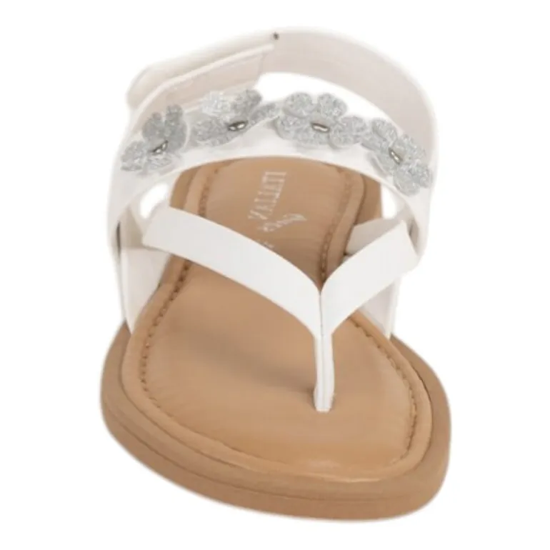 Italian Girls Kinvara Little & Big Kid Girls Adjustable Strap Flat Sandals