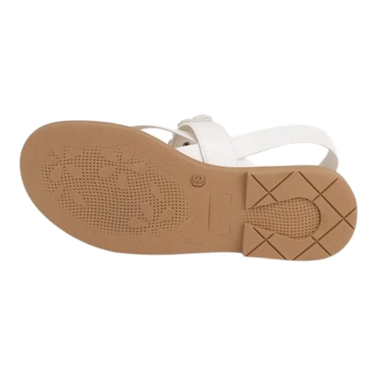 Italian Girls Kinvara Little & Big Kid Girls Adjustable Strap Flat Sandals