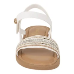 Italian Girls Lucine Little & Big Kid Girls Adjustable Strap Flat Sandals