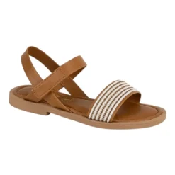 Italian Girls Pomeline Little & Big Kid Girls Adjustable Strap Flat Sandals