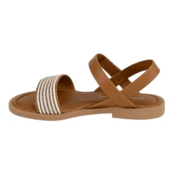 Italian Girls Pomeline Little & Big Kid Girls Adjustable Strap Flat Sandals