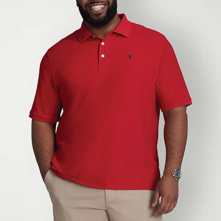 IZOD Advantage Performance Big and Tall Mens Classic Fit Short Sleeve Polo Shirt