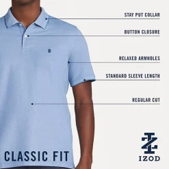 IZOD Advantage Performance Mens Classic Fit Short Sleeve Polo Shirt