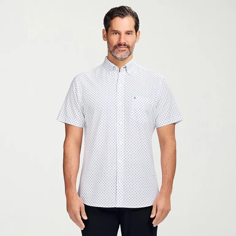 IZOD Breeze Mens Short Sleeve Athletic Fit Button-Down Shirt