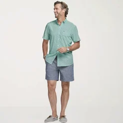 IZOD Breeze Mens Short Sleeve Athletic Fit Button-Down Shirt