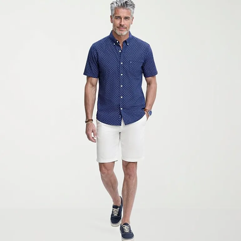 IZOD Breeze Mens Short Sleeve Athletic Fit Button-Down Shirt