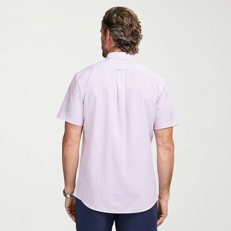 IZOD Breeze Mens Short Sleeve Athletic Fit Button-Down Shirt