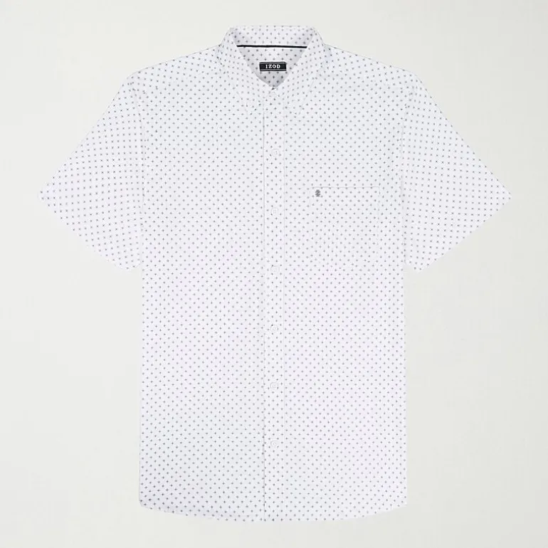IZOD Breeze Mens Short Sleeve Athletic Fit Button-Down Shirt