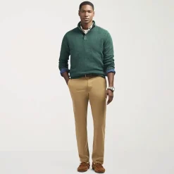 IZOD Button Mens Mock Neck Long Sleeve Pullover Sweater